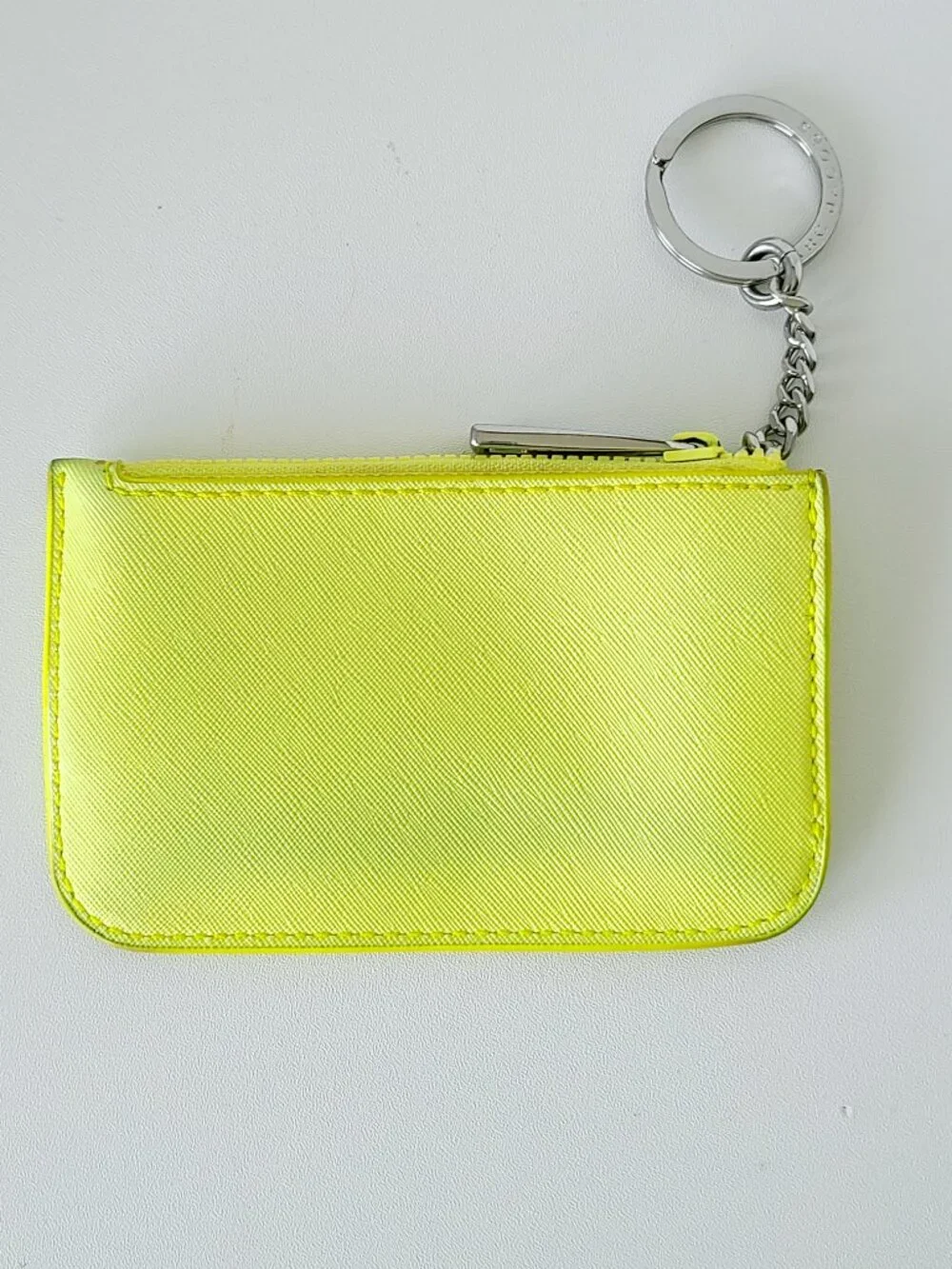Marc Jacobs Neon Yellow Keychain Card Holder Wallet